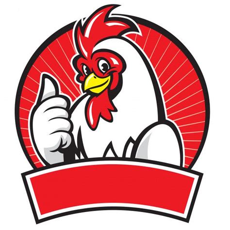 Chicken Mascot With Thumb Up Premium Vec Premium Vector Freepik