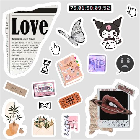 Journal Stickers Printable Aesthetic