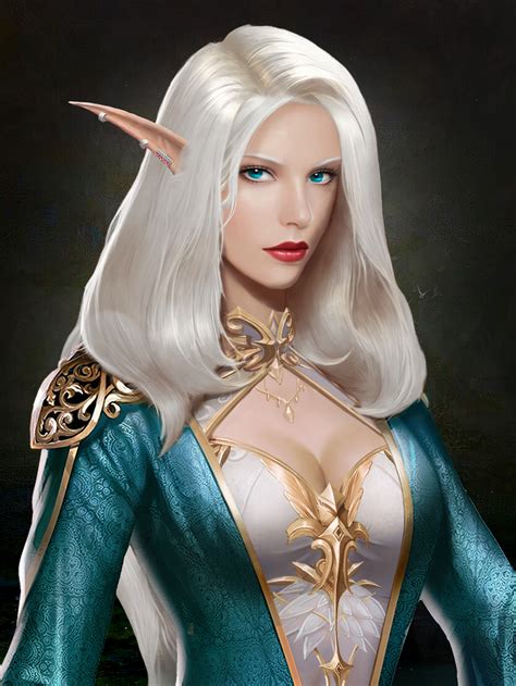 Nenil R L Tphen High Elf Mage Herald Princess Rpg Character Female Elf Elven Woman Elf Art