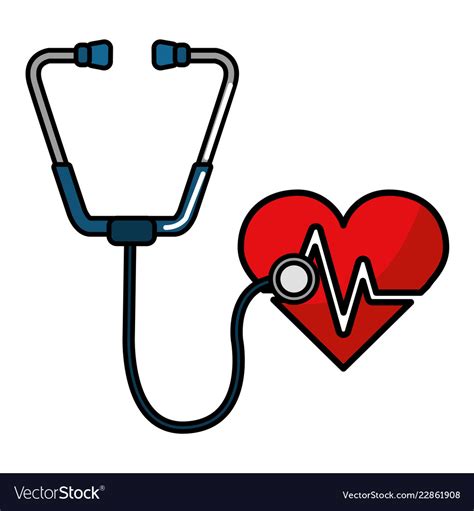 Medical Stethoscope And Heart Design Royalty Free Vector