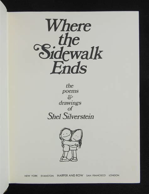 Where The Sidewalk Ends By Shel Silverstein First Edition 1974