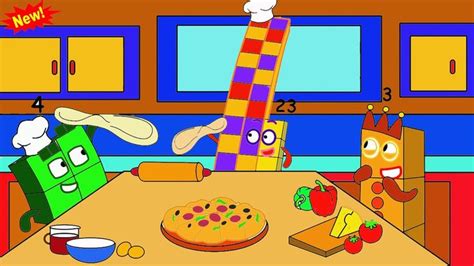 Numberblocks Learn Make Pizza Learn To Color For Kids Numberblocks