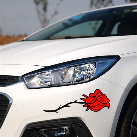 romantic rose design car body decor stickers and decals car styling vinyl glue adhesive sticker