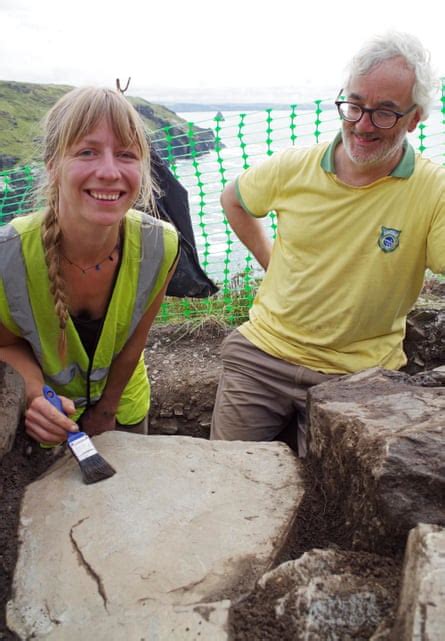 Inscribed Seventh Century Window Ledge Unearthed At Tintagel Cornwall