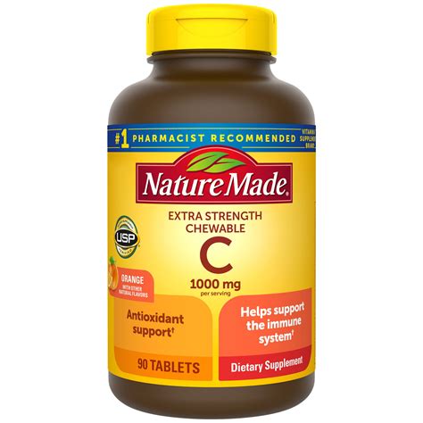 Nature Made Extra Strength Vitamin C Chewable Mg Tablets Count