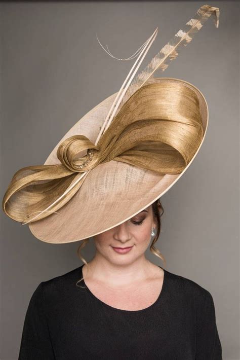 Blush And Champagne Gold Mother Of The Bride Hat Ascot Etsy Uk