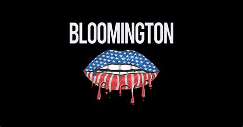 Usa Flag Lips Bloomington Bloomington Sticker Teepublic