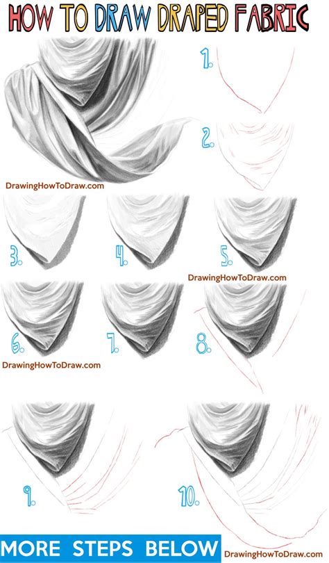 How To Draw Draped Fabric With Creased Folds Wrinkles On Clothing