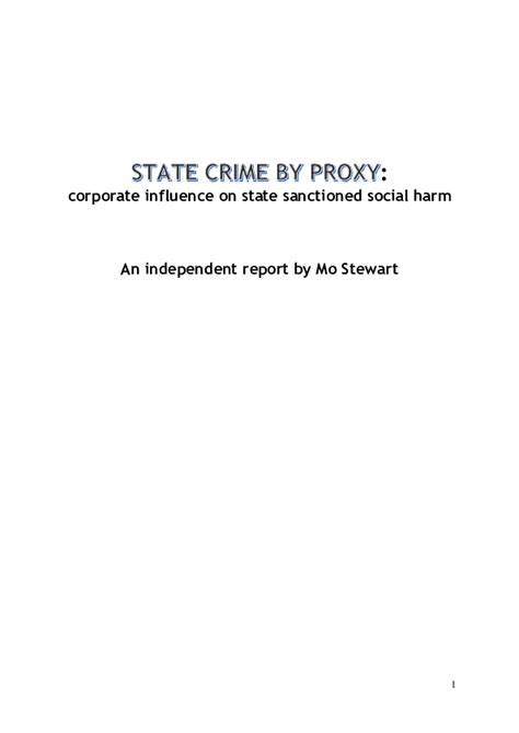 Pdf Corporate Influence On State Sanctioned Social Harm An