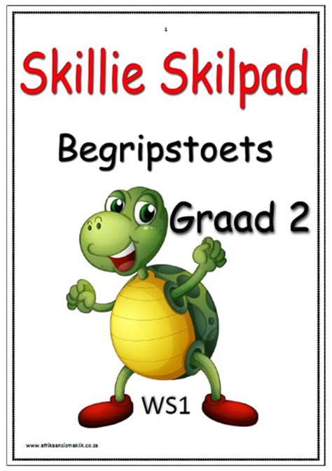 Graad 2 Begripstoets Skillie Skilpad Afrikaans Is Maklik