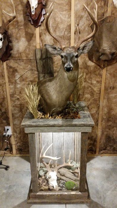 Barnwood Pedestal For Whitetail Mount Deer Decor Deer Hunting Decor
