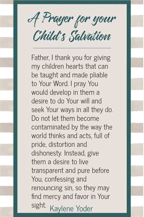 A Scripture Based Prayer For Your Childs Salvation Kaylene Yoder