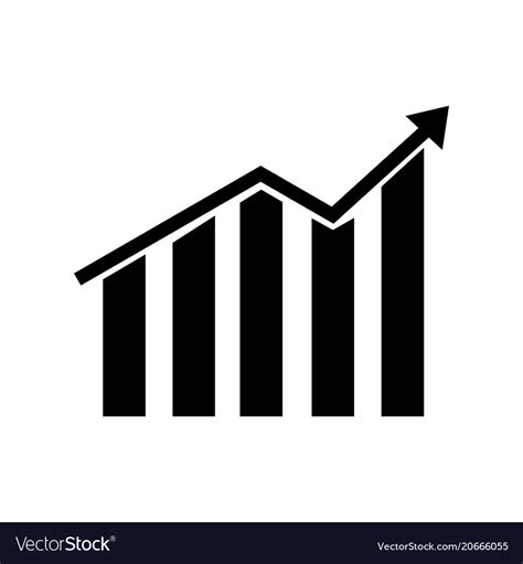 Growth Bar Chart Icon Royalty Free Vector Image