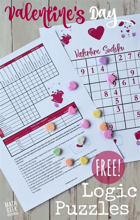 Valentines Day Logic Puzzles For Kids Free