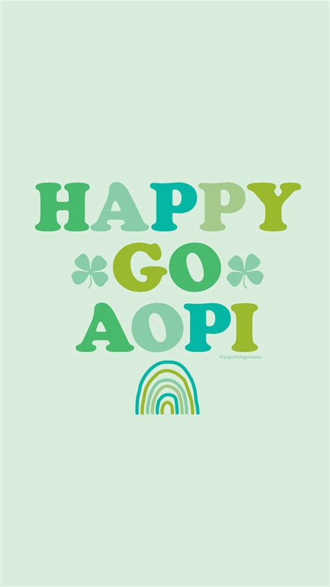 Design your everyday with removable pats wallpaper you'll love. Alpha Omicron Pi | AOPi | St. Patrick's Design | St. Pats ...