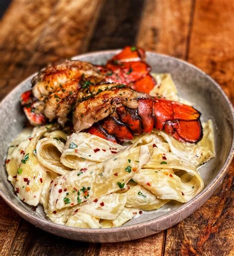 Grilled Lobster Tail Pasta Seafood Pasta Lobster Recipes Tail