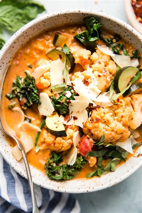 I found this recipe on rainy day gal's blog. Creamy Tomato Soup with Chicken and Vegetables | Recipe ...