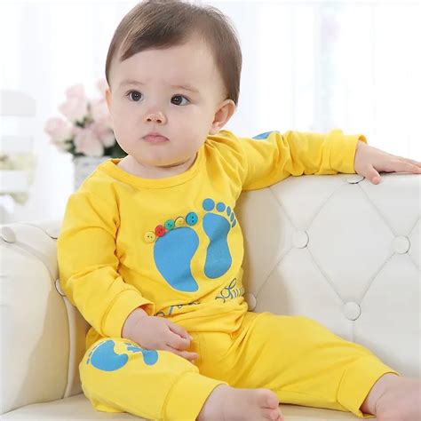 Hooyi Yellow Cute Baby Boy Clothing Sets Childrens T Shirtspant Suit