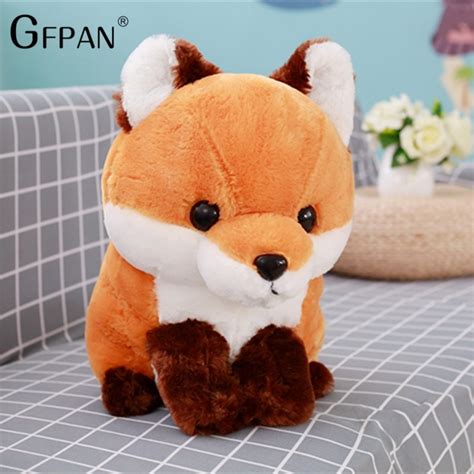 1pc 40cm Kawaii Fox Stuffed Plush Long Tail Fat Fox Toys