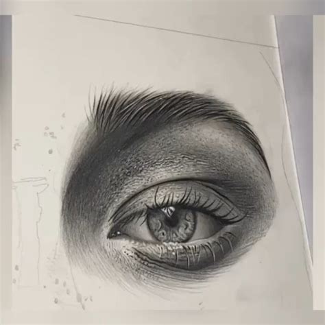 A Pencil Drawing Of An Eye