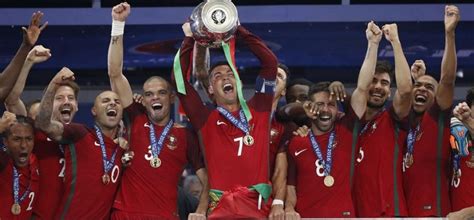 Portugal Wins Euro 2016 Ronaldo Lifts The Trophy