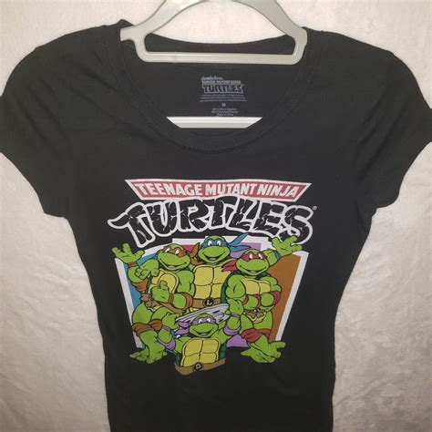 Womens Nickelodeon Tmnt Teenage Mutant Ninja Turtles Graphic Shirt Black Size M Ebay