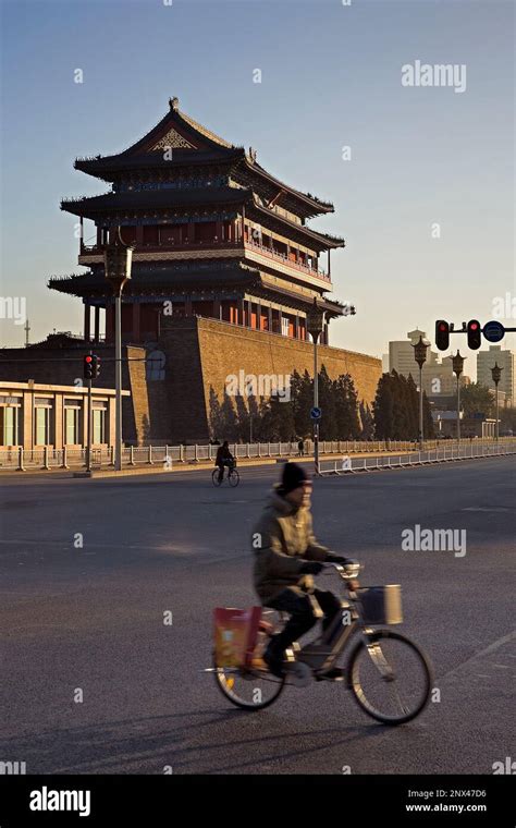 Qianmen Gate In The South Of Tiananmen Squarebeijing China Stock