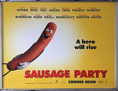 Cinema Poster SAUSAGE PARTY Quad Seth Rogen Kristen Wiig Jonah Hill EBay