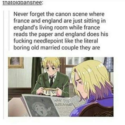 Hetalia Anime Tumblr Aphengland Aphfrance Arthur Kirkland Francis Bonnefoy Fruk Hetalia