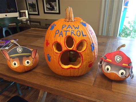 Check spelling or type a new query. Paw Patrol pumpkins. Used Nick Jr. printed masks, and ...