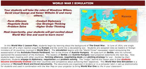 The World War 1 Simulation Is Designed To Develop Students Interest In