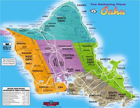 Printable Tourist Map Of Oahu Templates Printable Free