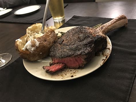 Tomahawk Ribeye I Made Last Night Started In Cast Iron Finished In