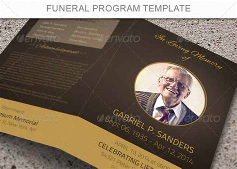 Funeral Program Template Inspiks Market
