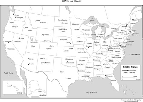 Usa States And Capital Map