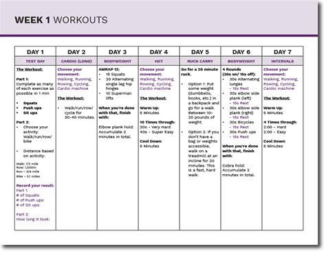 Whole Life Challenge 6 Week Workout Plan