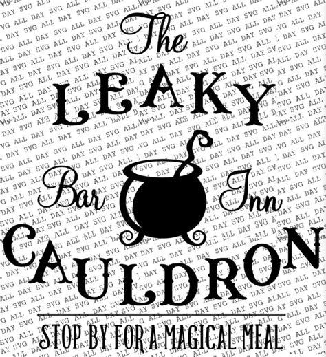 The Leaky Cauldron SVG/JPG | Leaky cauldron, Cricut craft room, Cricut