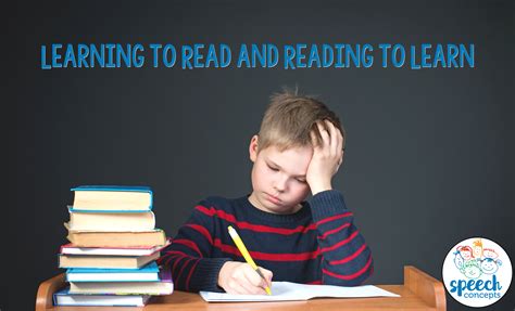 Moving From Learning To Read To Reading To Learn Speech Concepts