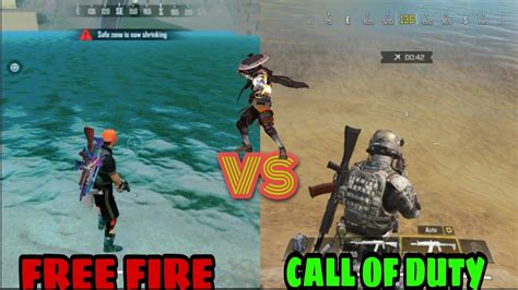 Free fire tem mecânicas mais simples e menos conteúdo. FREE FIRE VS CALL OF DUTY BEST 😱 😱 battle royel game - YouTube