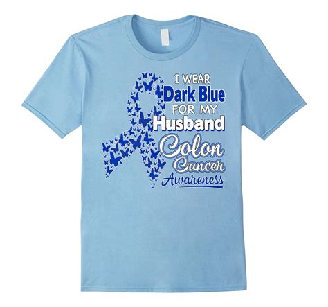 I Wear Dark Blue For My Husband Colon Cancer Awareness Cd Canditee