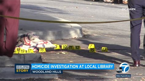 1 Person Arrested After Woman S Body Found With Severe Injuries Behind Library In Woodland Hills