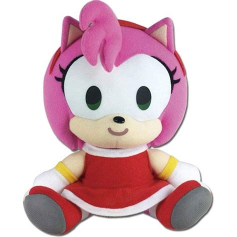 Sonic The Hedgehog Amy Sitting 7 Plush Toy Thinkcooltoys