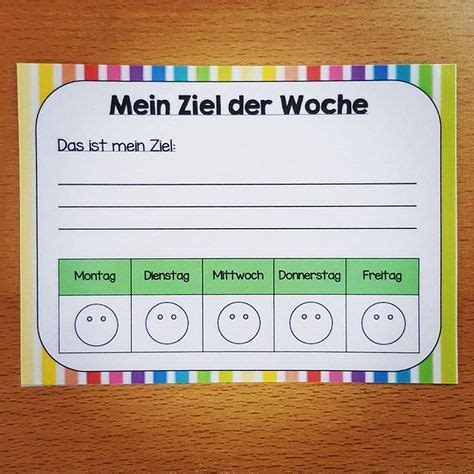 Verstärkerplan vordruck / uber belohnungssysteme tokensysteme und verstarkerplane dank vordruck vergessen sie keine angaben und können so sicher sein, eine korrekte vollmacht. Ziel der Woche | Unterricht schule, Grundschule und Schule