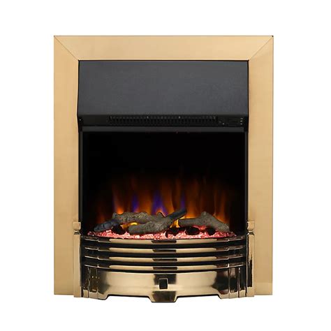 Dimplex Optiflame Contemporary 2kw Polished Brass Effect Electric Fire