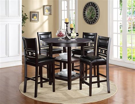 Kitchen & dining room sets : Gia Black Counter Height 5 Piece Dining Room Set ...