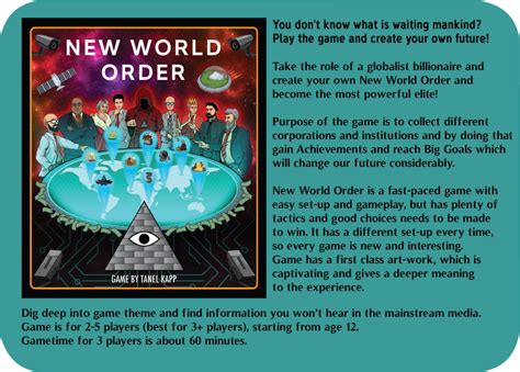New World Order Boardgame Phd Games OÜ Game On Table Top