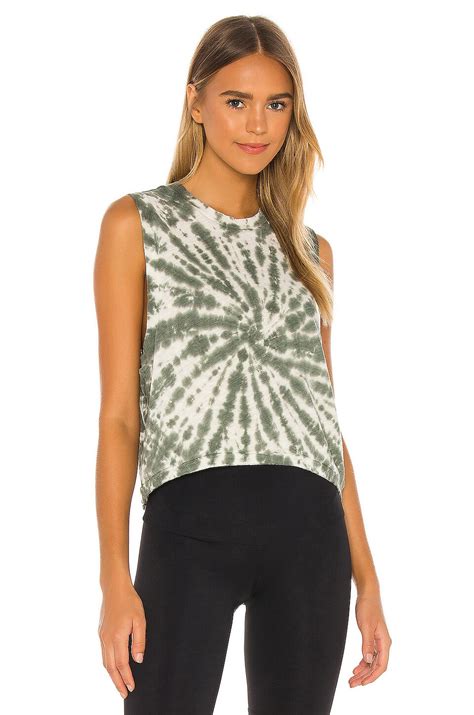 Free People X Fp Movement Love Tank Tie Dye In Army And Afterglow Revolve
