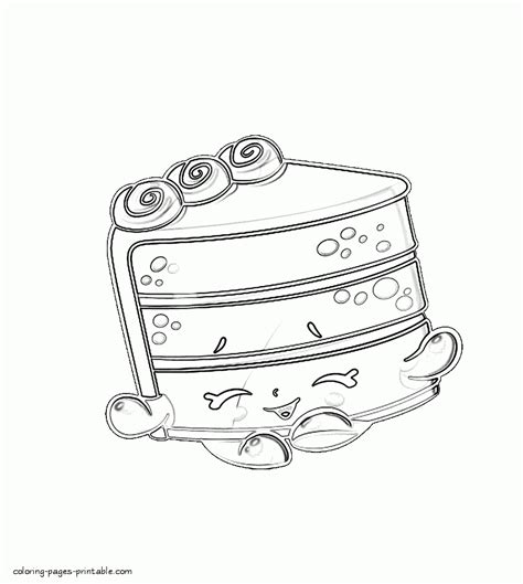 coloring pages shopkins linda layered cake coloring pages printablecom