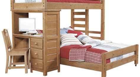You can sleep two, three, or even four kids on a single piece of furniture that takes up no more room than a single bed. Creekside Taffy Twin/Full Student Loft Bed with Desk from ...