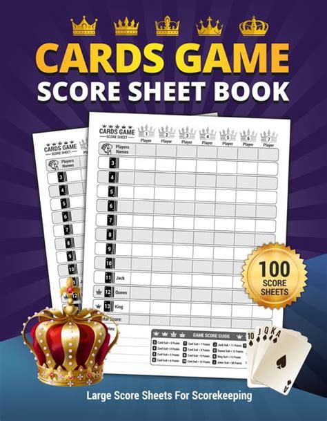 Five Crowns Score Sheets Large Score Pads For Scorekeeping